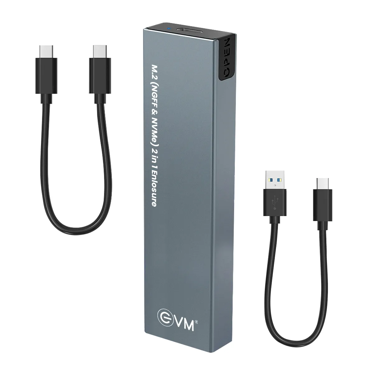 EVM SSD Casing M.2 (NGFF & NVMe) 2 in 1 Type-C (CG-001) view 2
